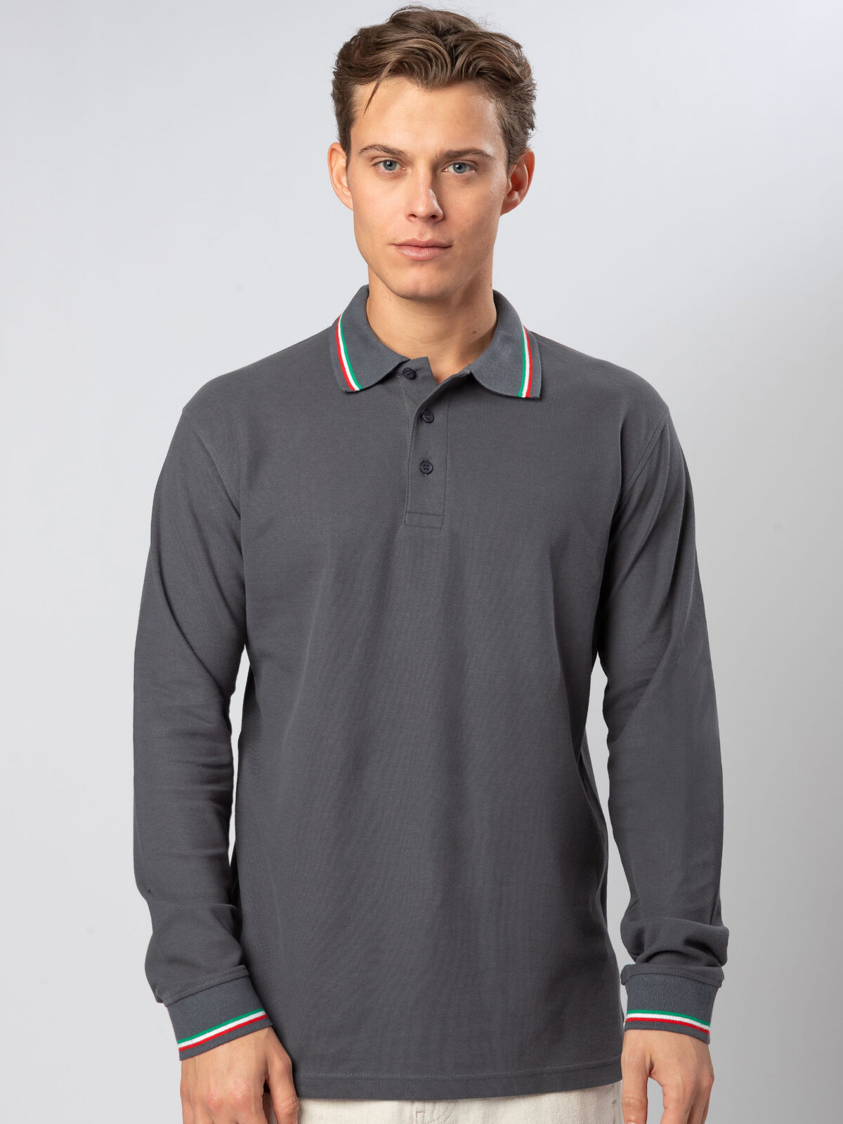 Polo bordo tricolore